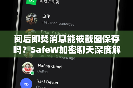 阅后即焚消息能被截图保存吗？SafeW加密聊天深度解析
