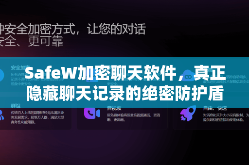 SafeW加密聊天软件，真正隐藏聊天记录的绝密防护盾