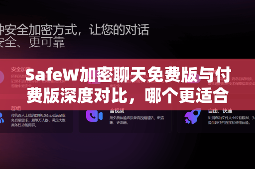 SafeW加密聊天免费版与付费版深度对比，哪个更适合你的隐私需求？