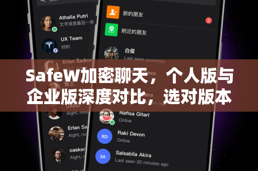 SafeW加密聊天，个人版与企业版深度对比，选对版本才安全