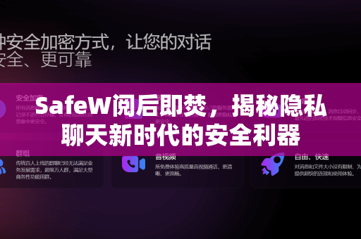 SafeW阅后即焚，揭秘隐私聊天新时代的安全利器