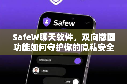 SafeW聊天软件，双向撤回功能如何守护你的隐私安全？